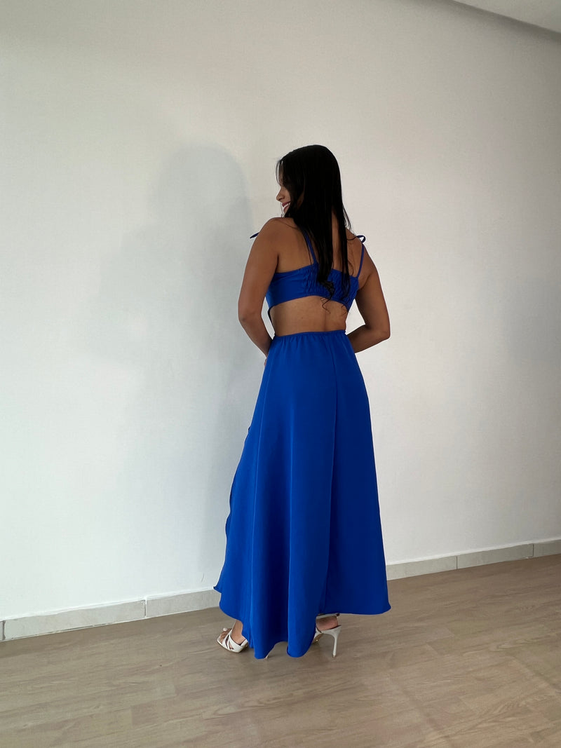 Vestido alfaiataria azul